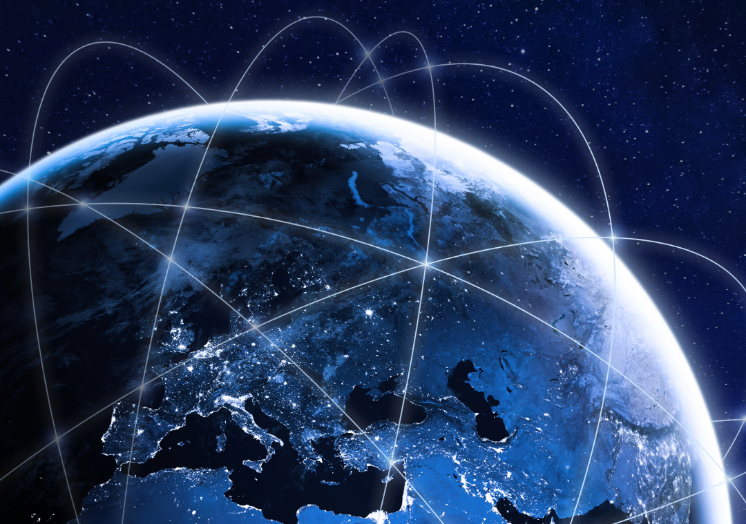 Collage image featuring futuristic and technology-themed visuals