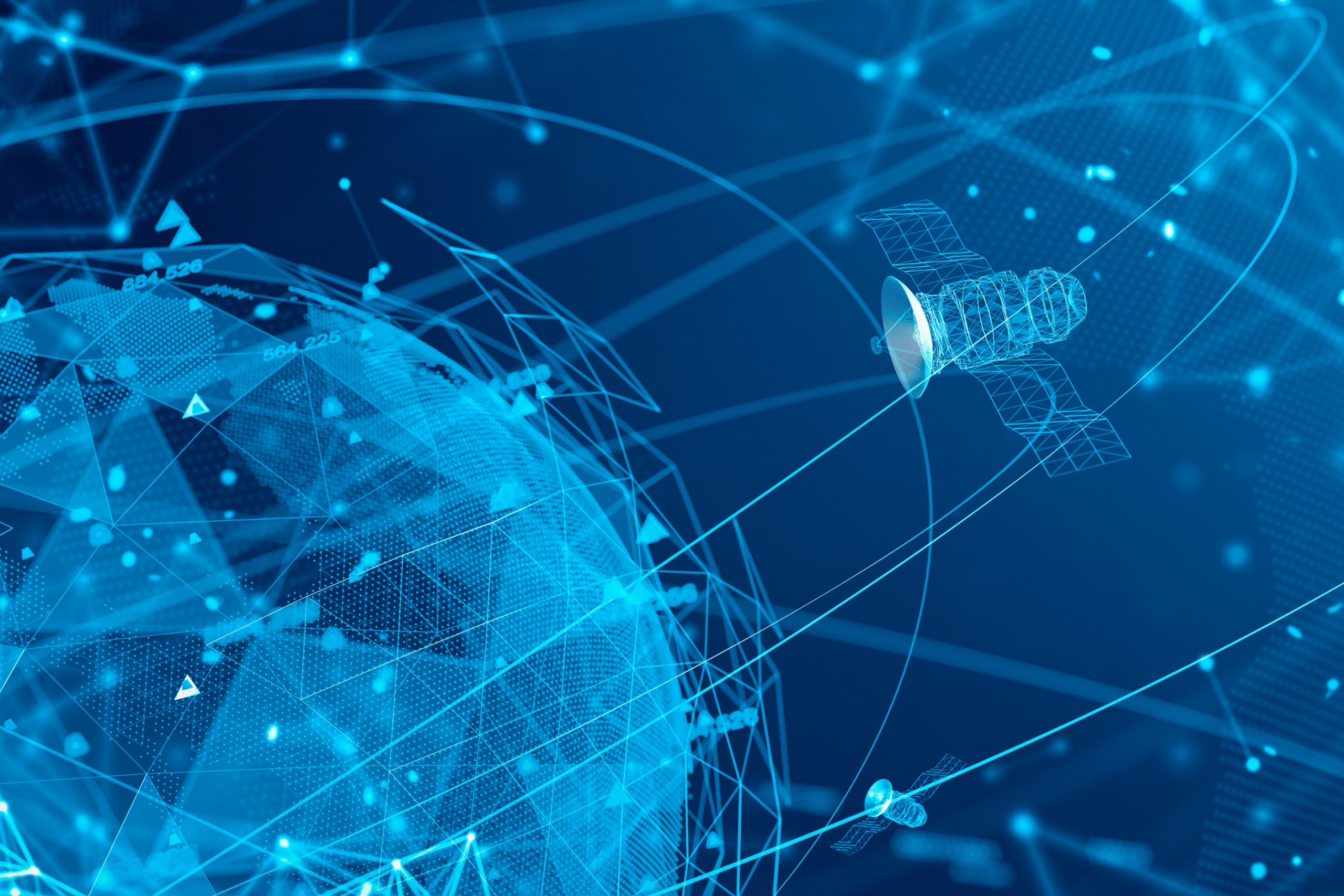 digital representation of satellite constellation